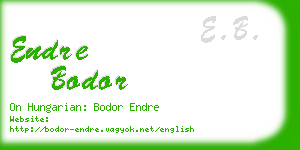endre bodor business card